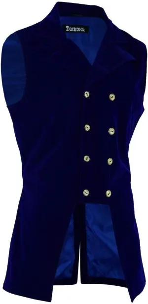 Men's Double Breasted Governor Vest Waistcoat VTG Brocade Gothic Steampunk Victorian Suit Vest