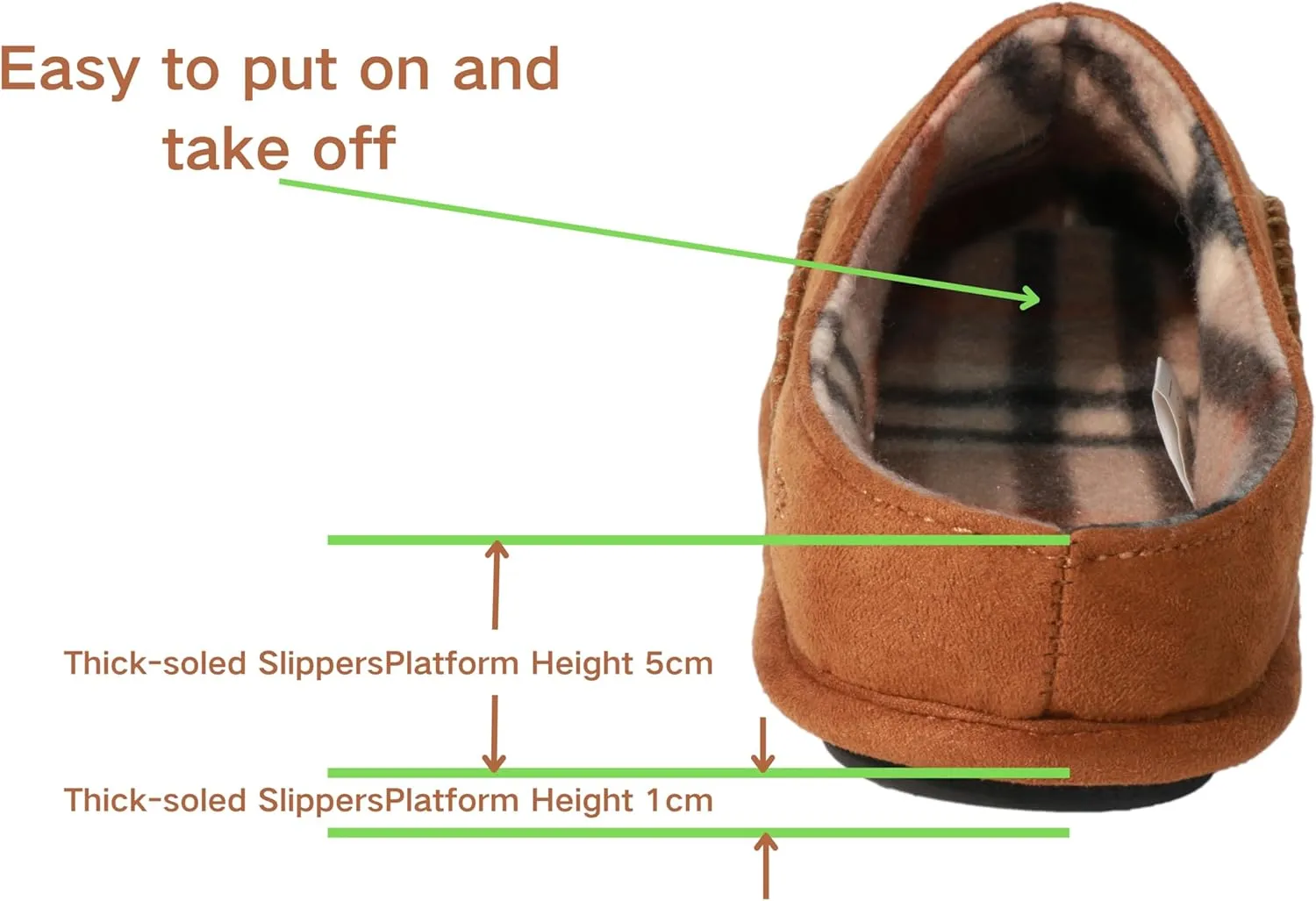 Men's Slip On Moccasin Slippers, Indoor/Outdoor Comfy House Shoes, Wide Loafer Slippers