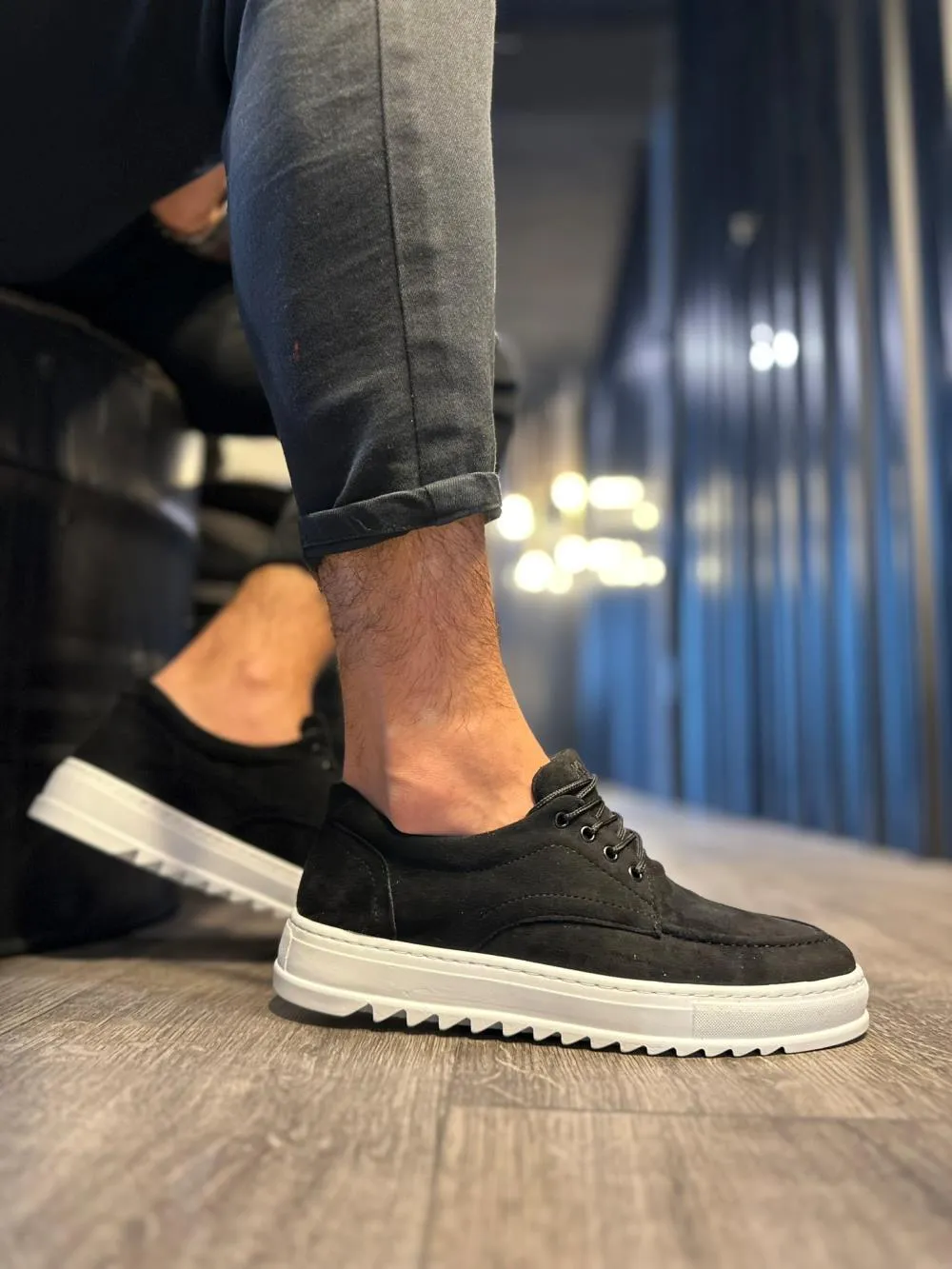 Men's Sneaker Daily Shoe T12 Black Suede
