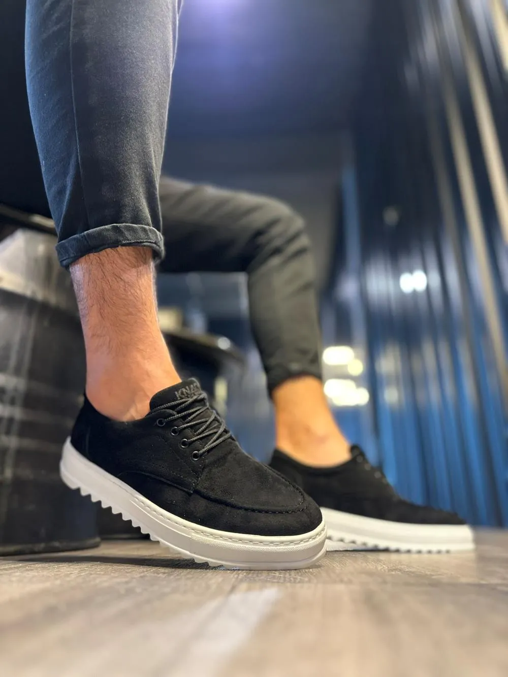 Men's Sneaker Daily Shoe T12 Black Suede