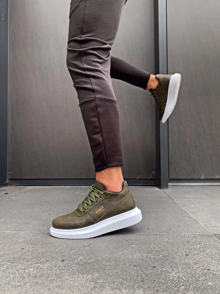 Men's Sneaker High Sole Casual Shoes 040 Khaki
