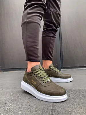 Men's Sneaker High Sole Casual Shoes 040 Khaki