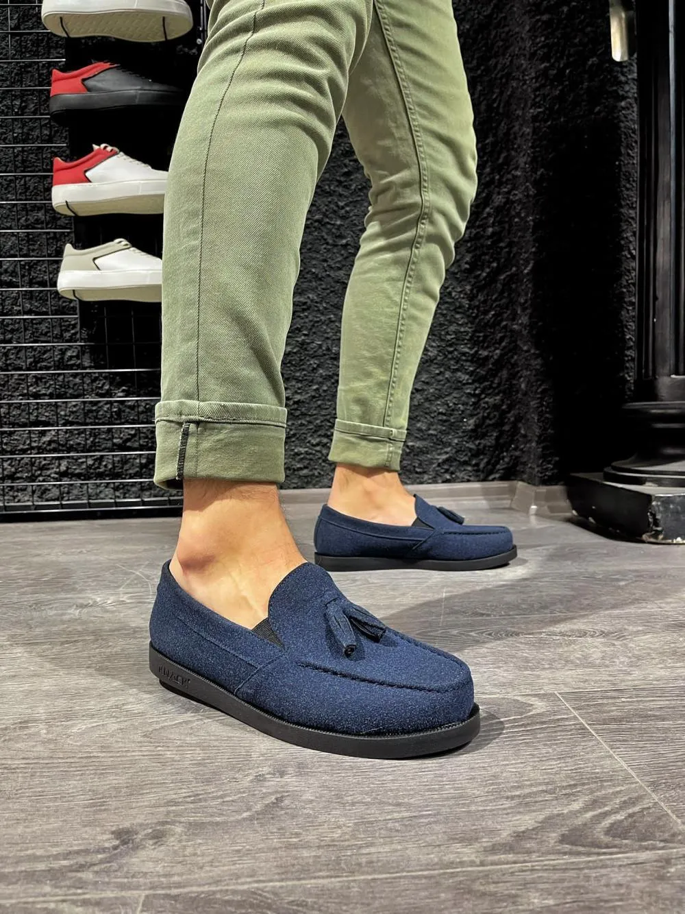 Men's Sneaker Men's Navy Blue Casual Loafer Sneaker Shoes