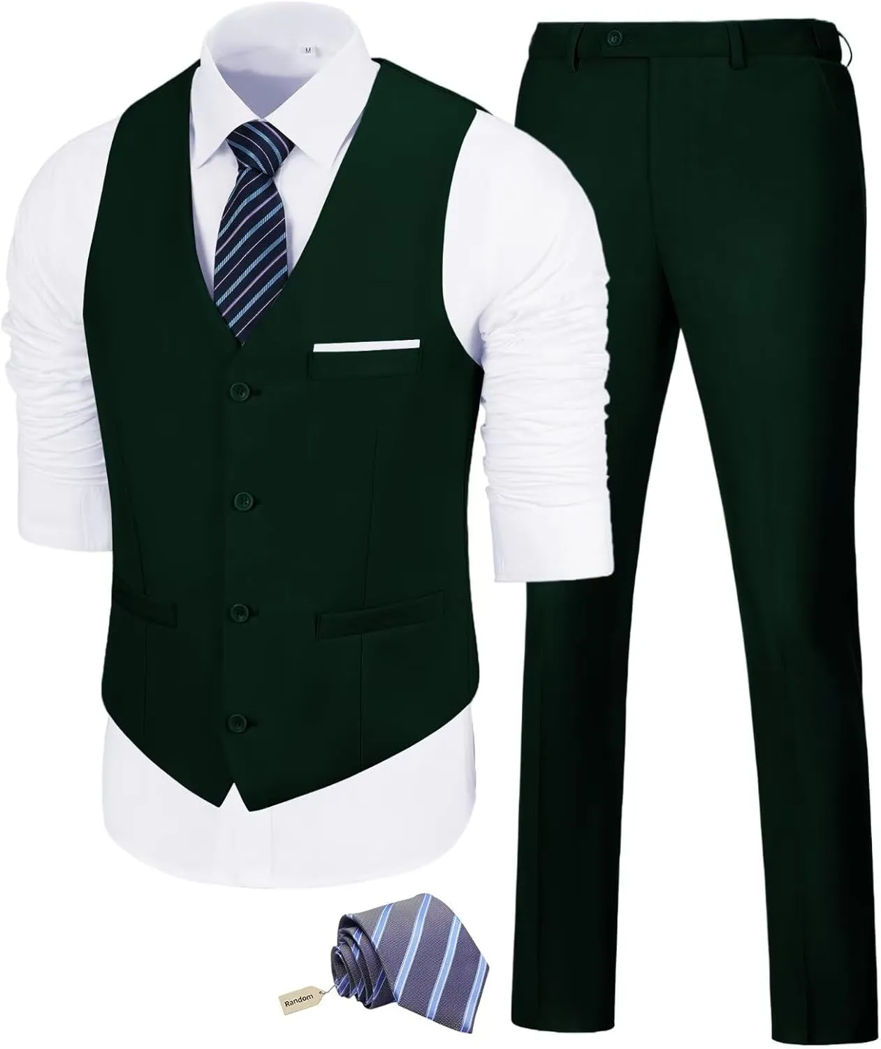 Men's Suit Slim Fit 2 Pieces Suits Set Grooms Tuxedos Business Wedding Prom Party Suit Vest and Pants