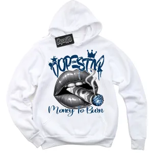 Midnight Navy 1s Sneaker Hoodie Money To Burn Graphic