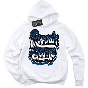 Midnight Navy 1s Sneaker Hoodie Running Game Graphic