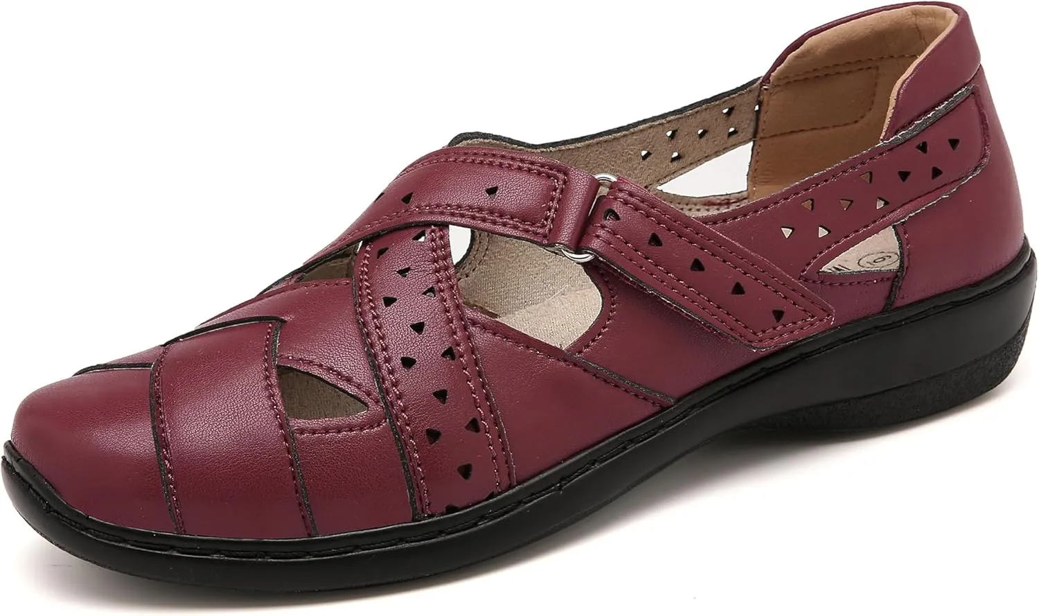 Mishansha Women's Slip On Loafers Closed Toe Flat Sandals Comfort Walking Shoes