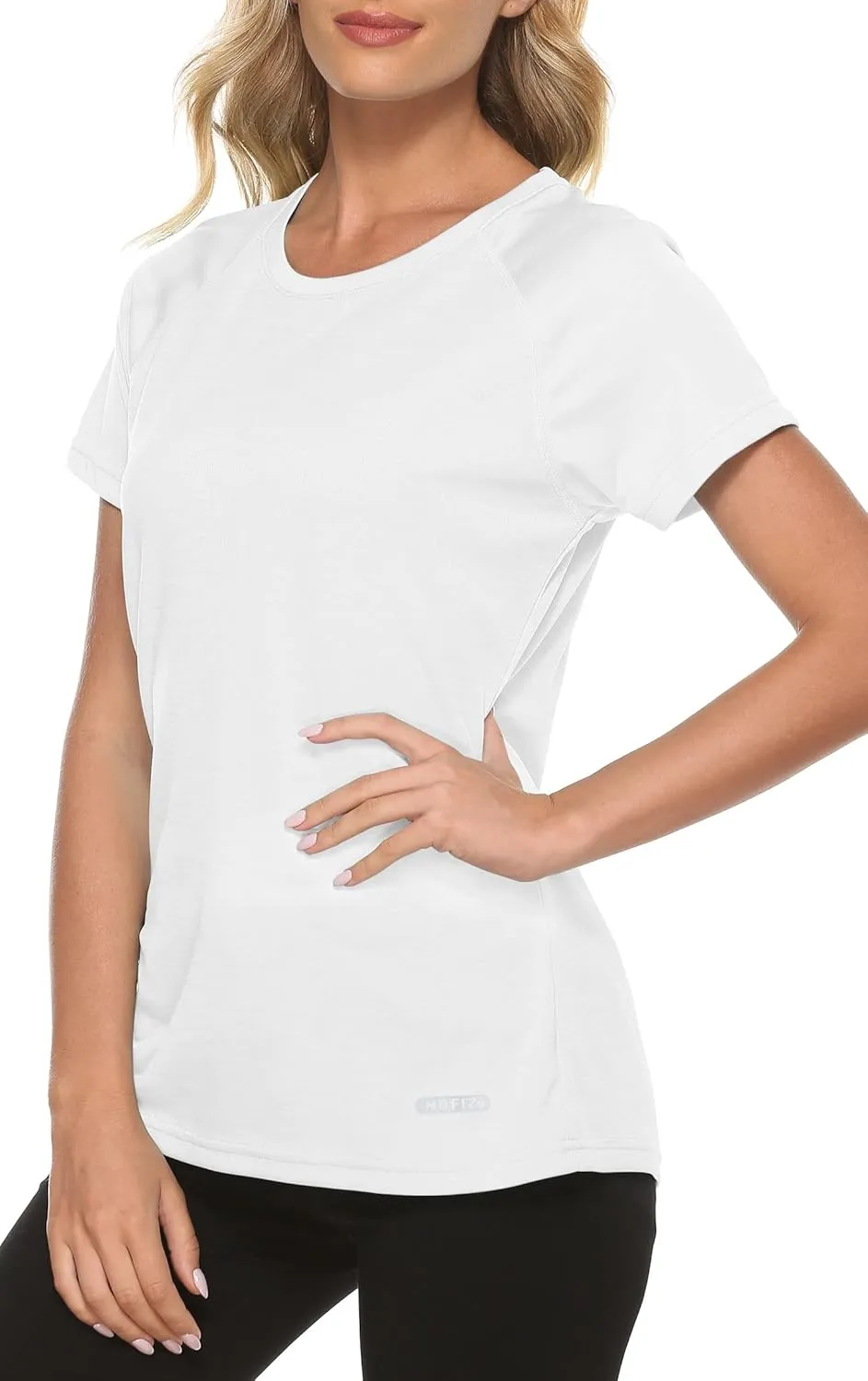 MoFiz Women's Short Sleeve UPF 50  Sun Protection Sports T-Shirt Quick Dry Running Workout Athletic Tee Top