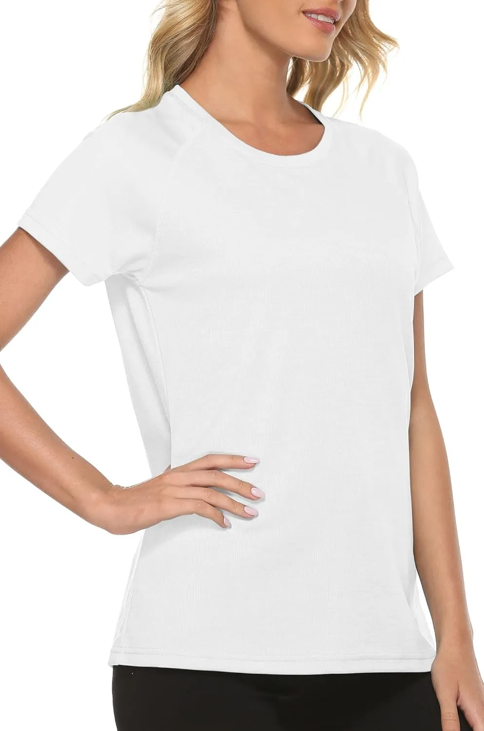 MoFiz Women's Short Sleeve UPF 50  Sun Protection Sports T-Shirt Quick Dry Running Workout Athletic Tee Top