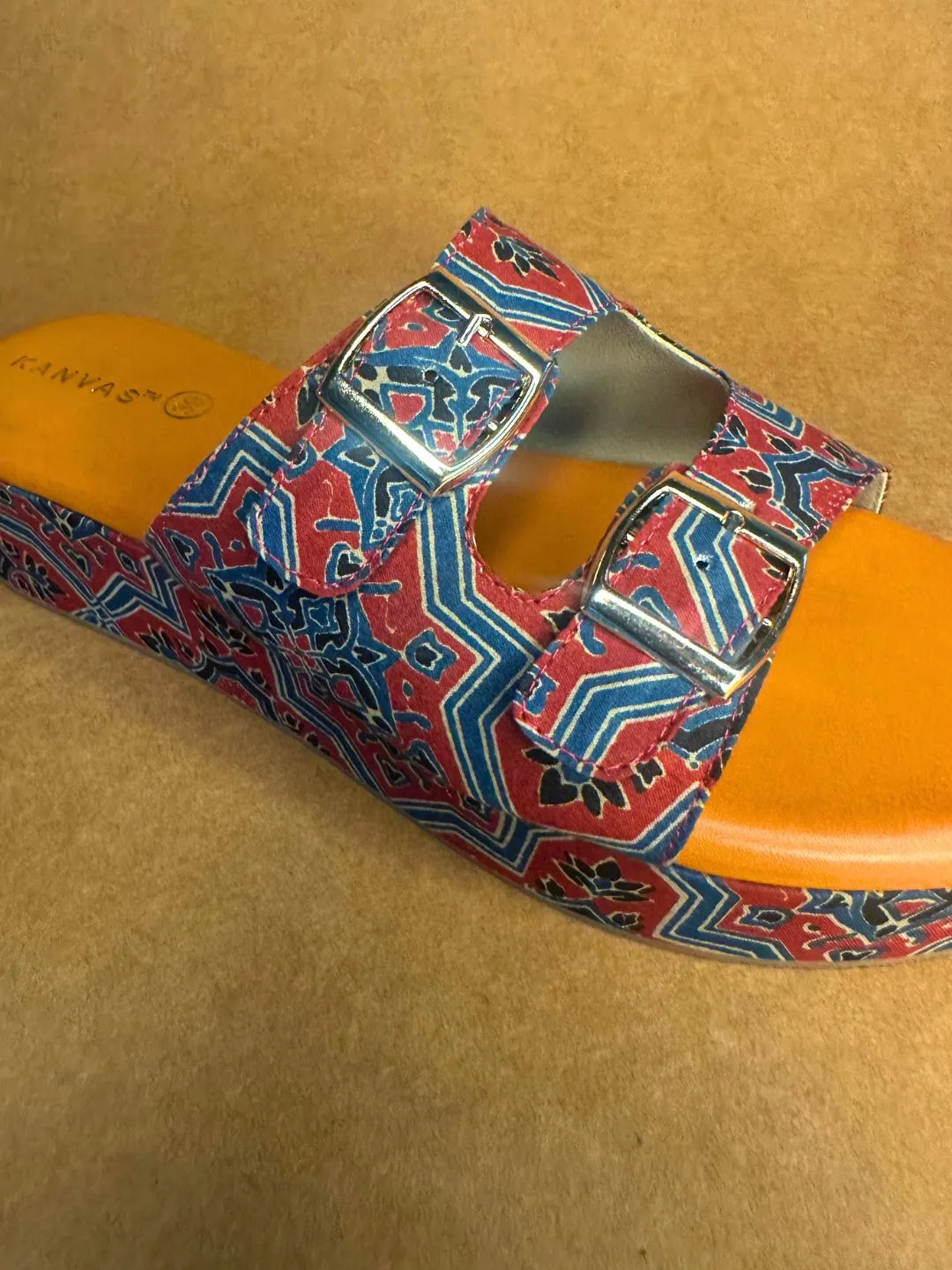 Mud Tone Ajrakh Slidders