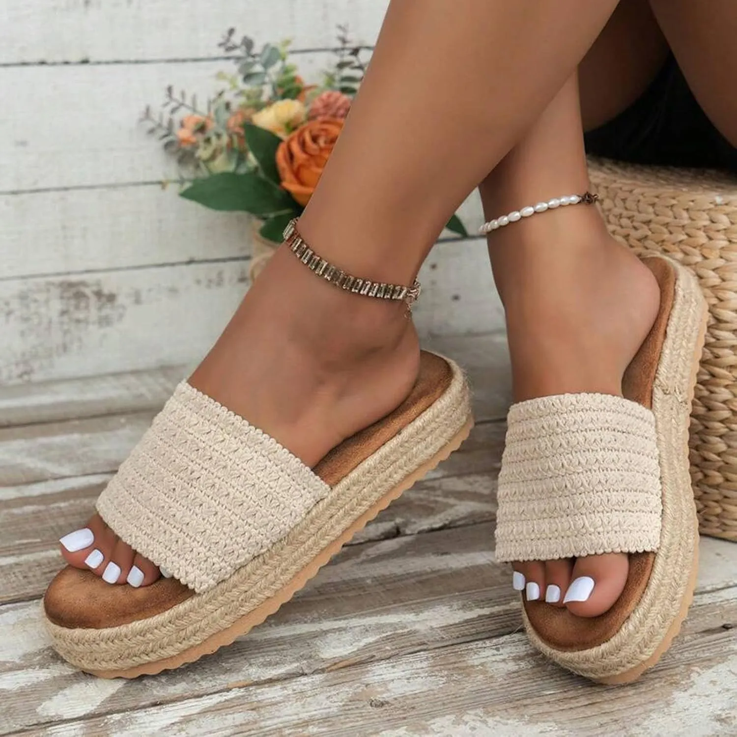 Mules for Women Wedge Sandals Comfortable Dressy Summer Closed Toe Casual Slip On Shoes with Adjustable Hook Loop Slippers Clogs Comfort Alicegana Walking Orthopedic Low Heel Sandal Mule
