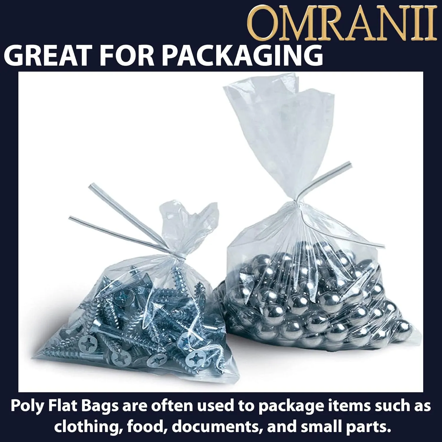 Multiple Sizes Clear Flat Poly Bags, 1.5Mil 28" X 32" & 50 Bags | Low-Density Polyethylene (LDPE), Flat Open Top Plastic Packaging Packing | Flexible and Durable Plastic Bags