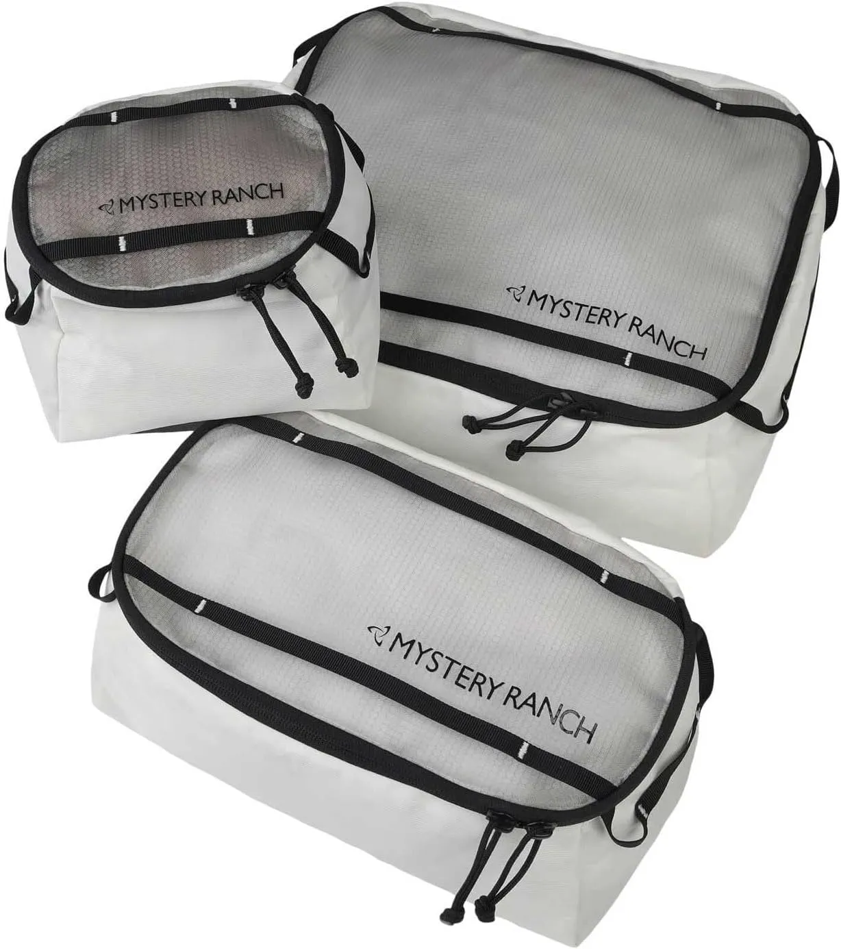 Mystery Ranch Mission Packing Cube Set White – Set of 3 Packable Organizers