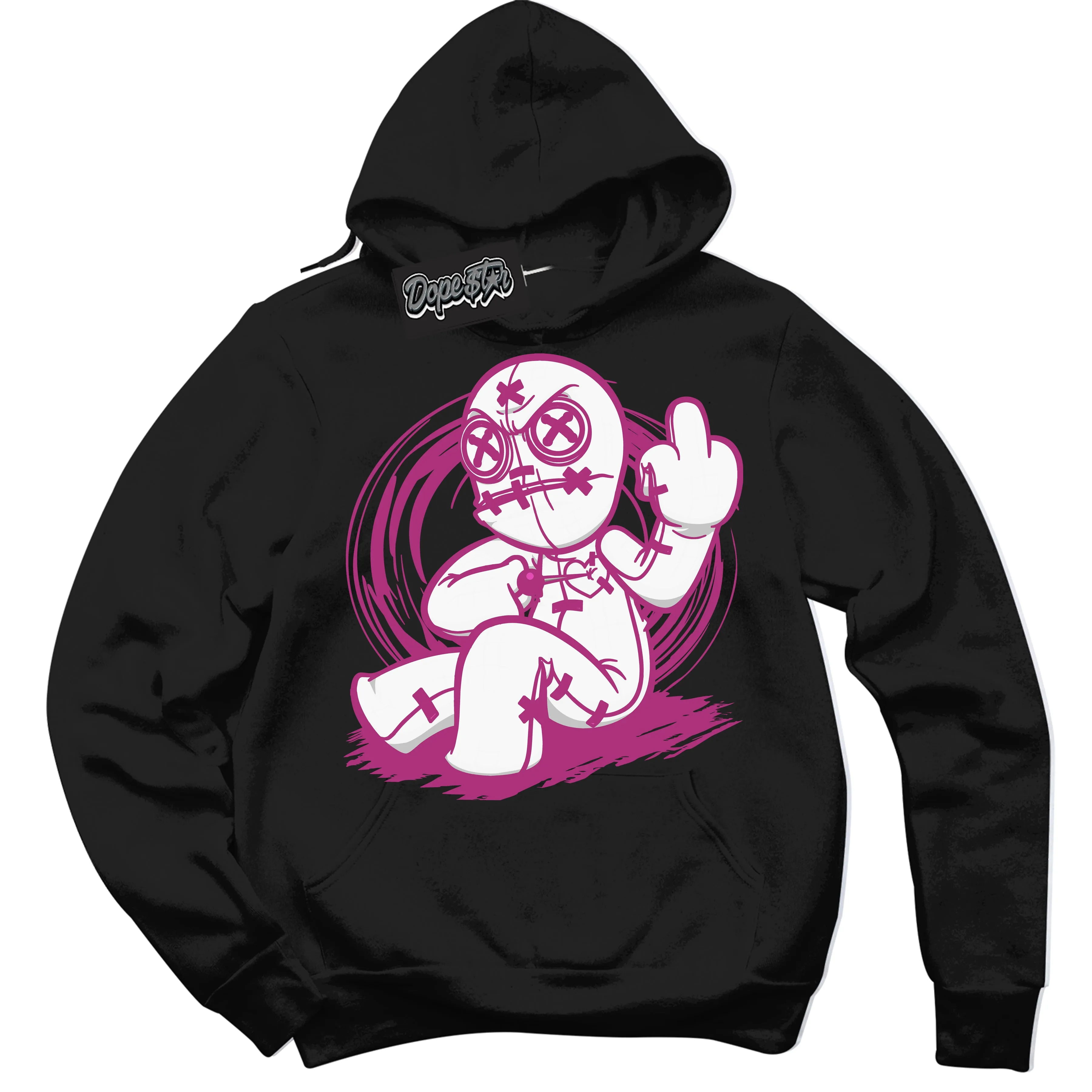 Next Nature Hot Fuchsia Dunk Sneaker Hoodie Voodoo Doll Graphic