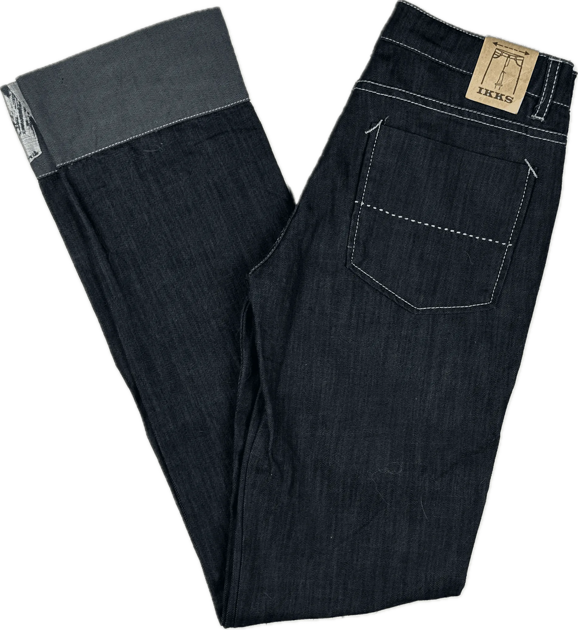 NWT - IKKS Printed Logo Hem Slim Straight Jeans- Size 14Y