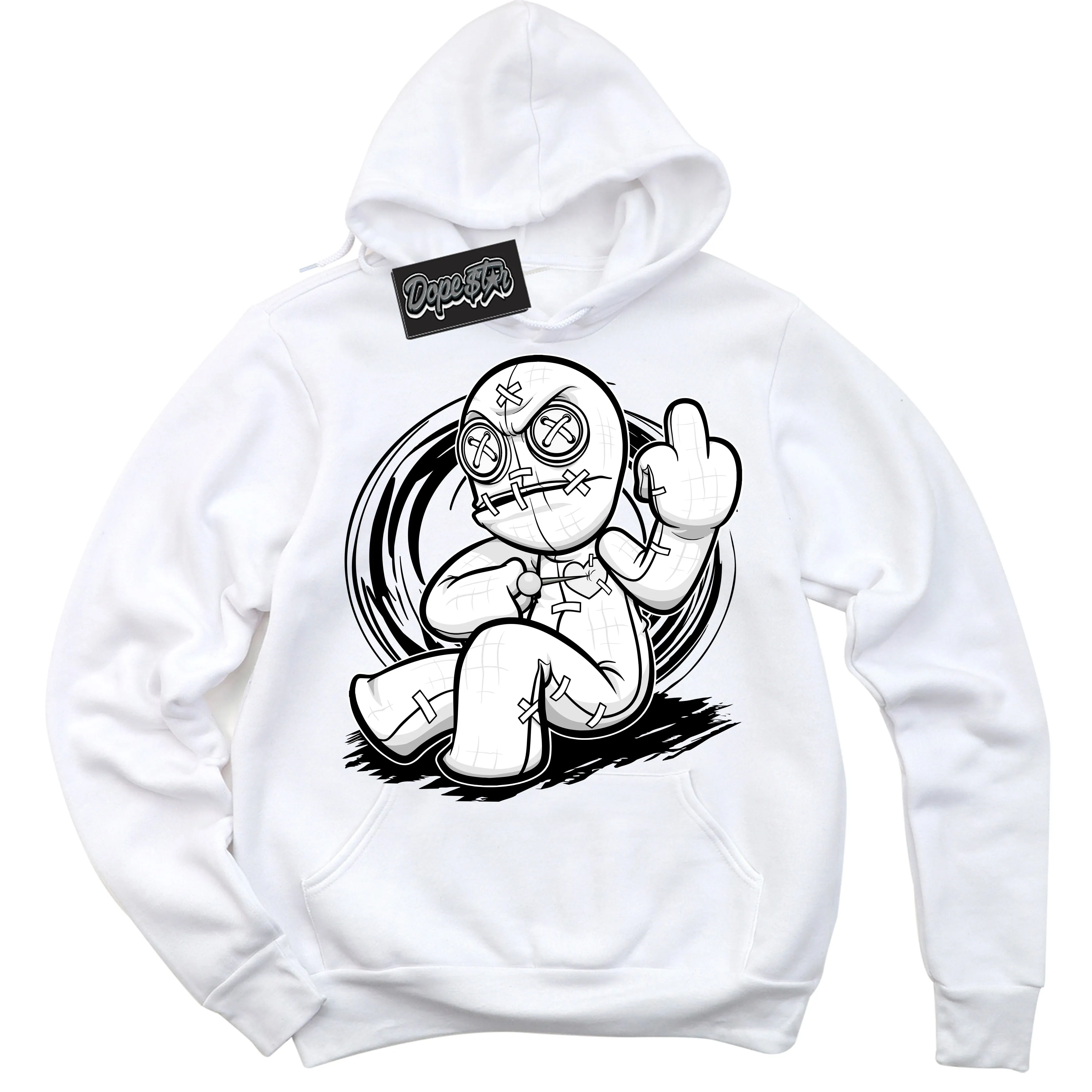 Off Noir Toe 1s Sneaker Hoodie Voodoo Doll Graphic