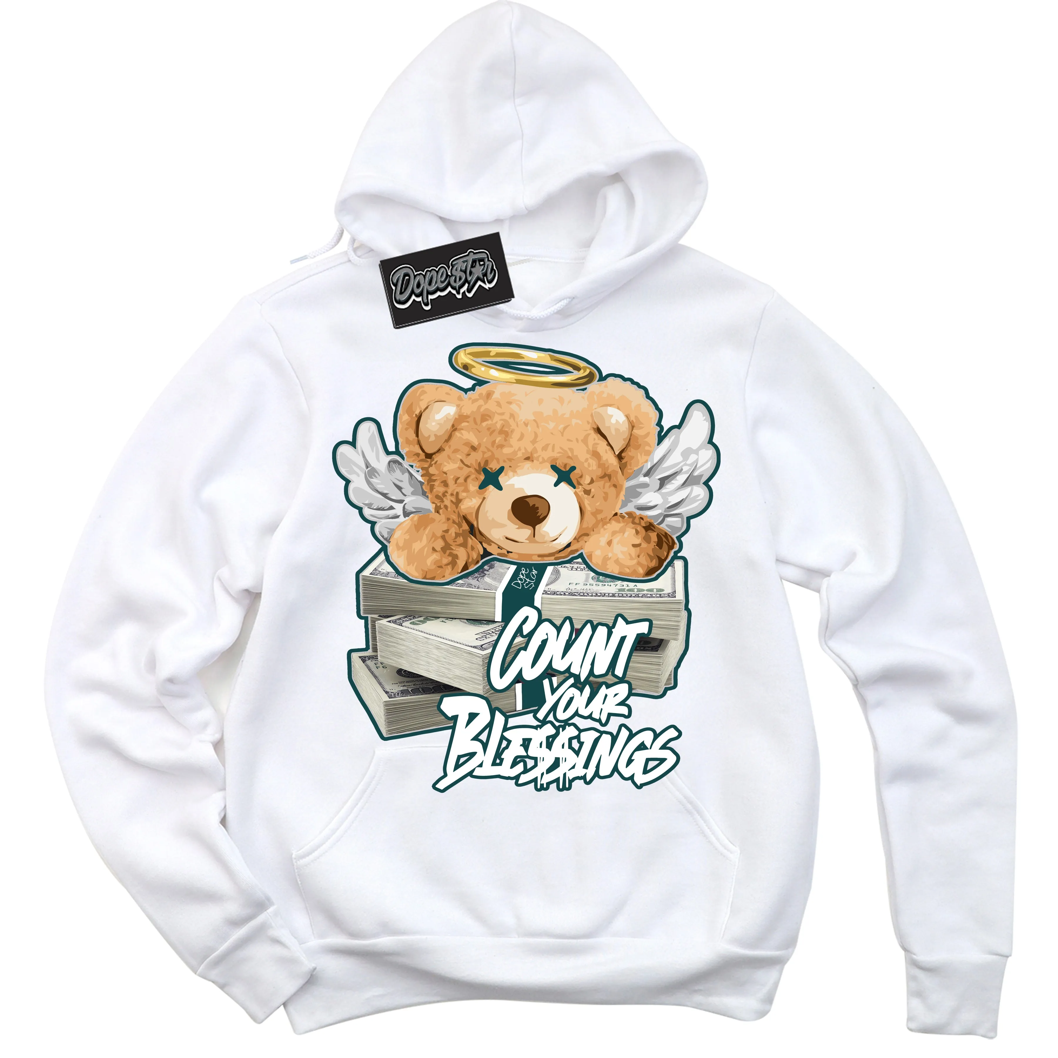 Oxidized Green 1s Sneaker Hoodie Count Your Blessings Graphic