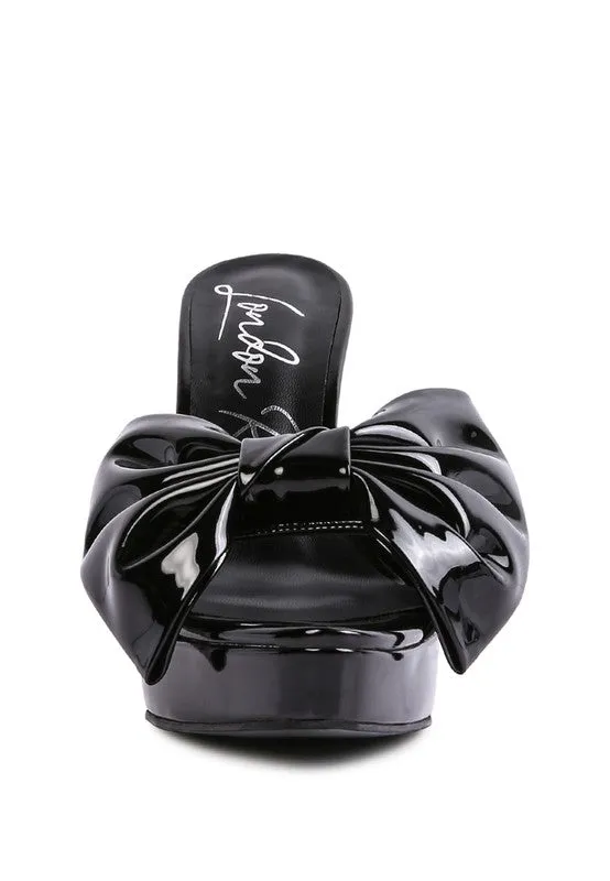 Patent Bow Sandals