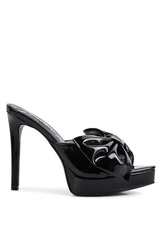 Patent Bow Sandals