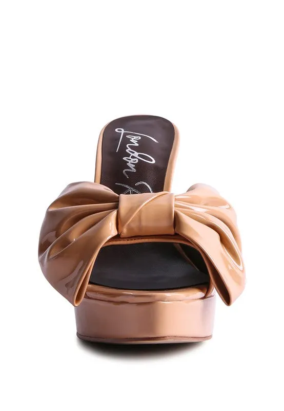 Patent Bow Sandals