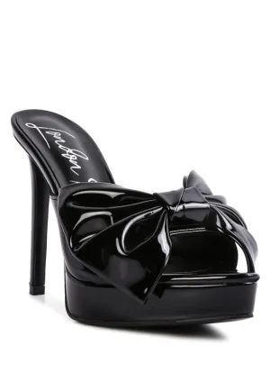 Patent Bow Sandals