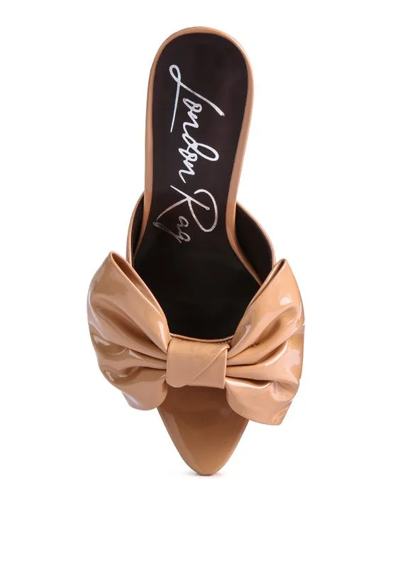 Patent Bow Sandals