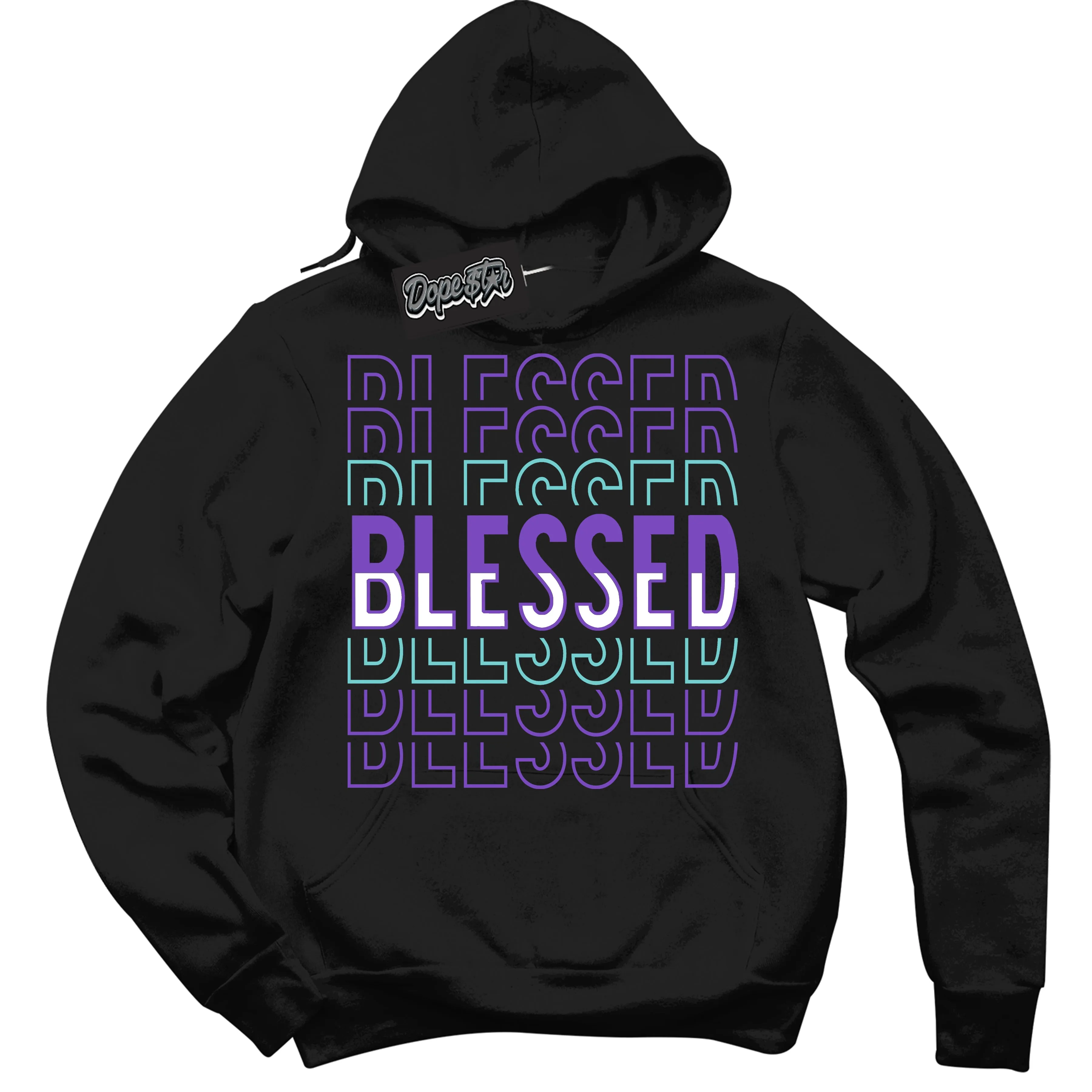 Psychic Purple Hyper Jade 1s Sneaker Hoodie Blessed Stacked Graphic