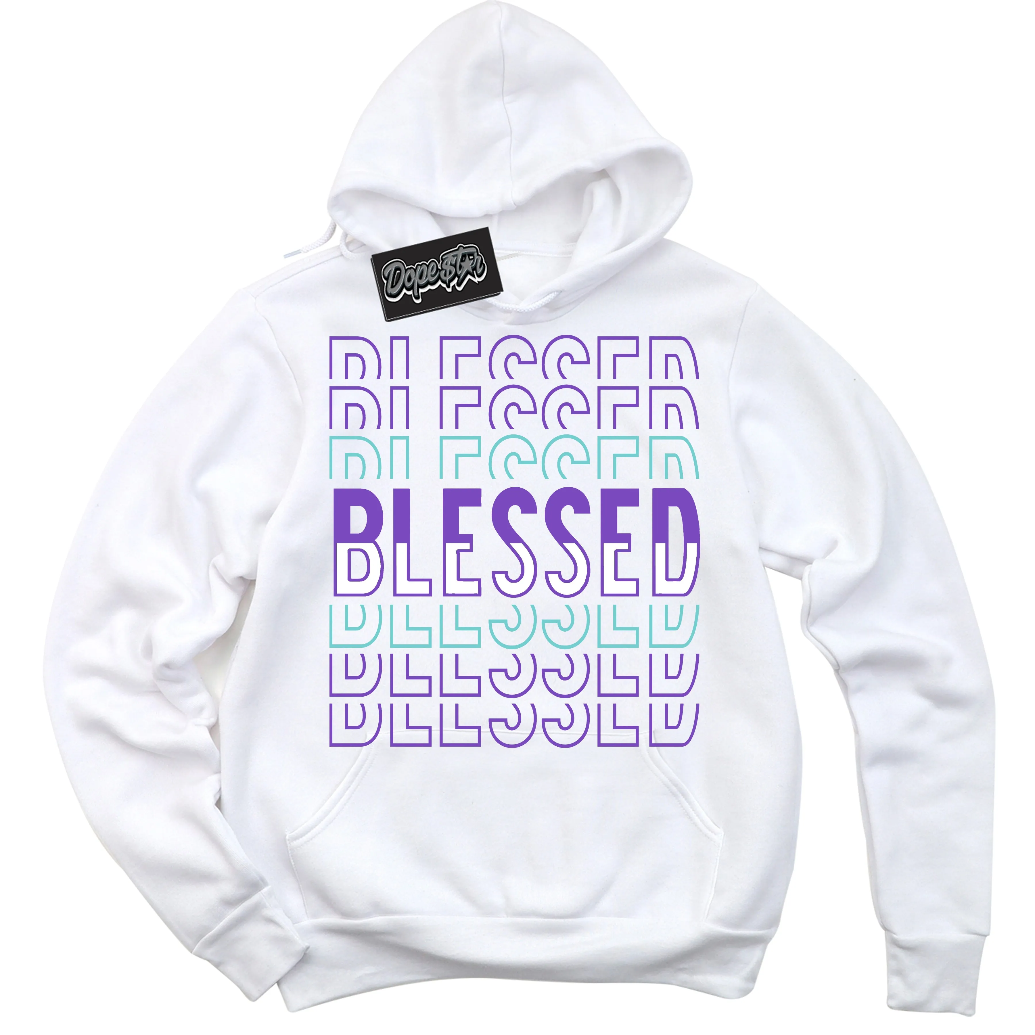 Psychic Purple Hyper Jade 1s Sneaker Hoodie Blessed Stacked Graphic