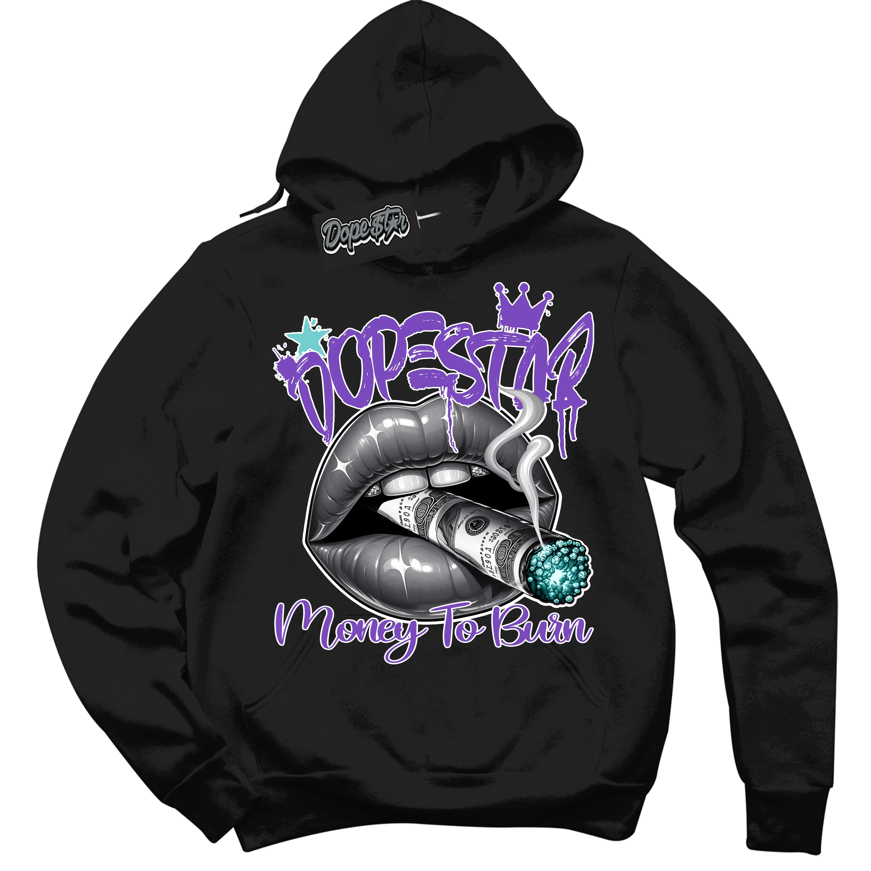 Psychic Purple Hyper Jade 1s Sneaker Hoodie Money To Burn Graphic