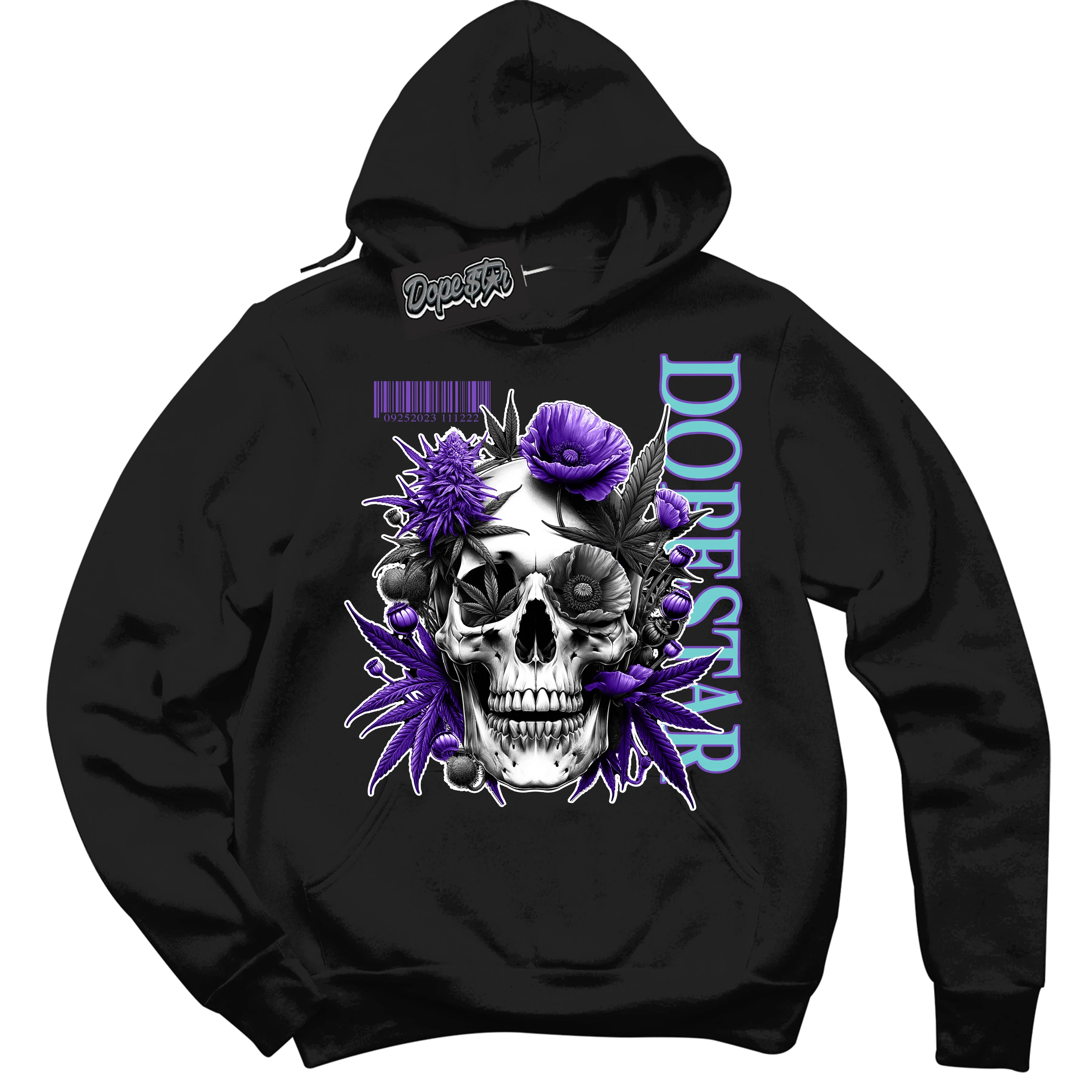 Psychic Purple Hyper Jade 1s Sneaker Hoodie Skull Poppies Graphic