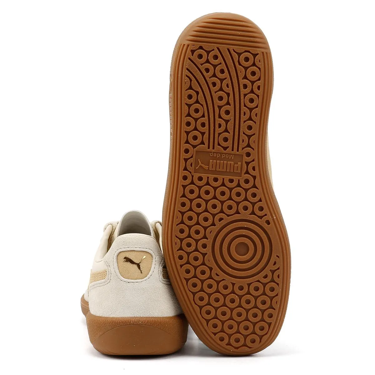 Puma Palermo Leather Snow/Desert Dust Trainers