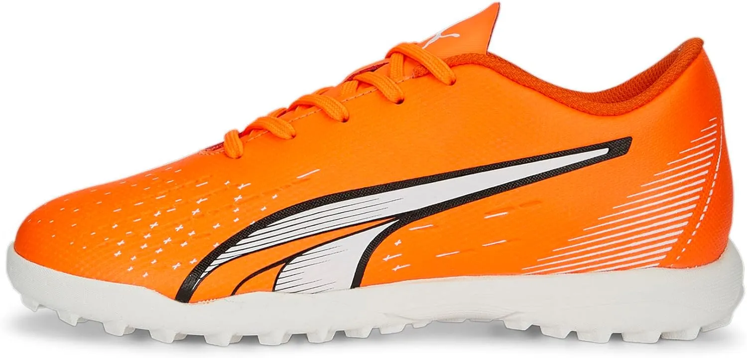 PUMA Play Turf Training Sneaker, Ultra Orange-White-Blue Glimmer, 11 US Unisex Big Kid