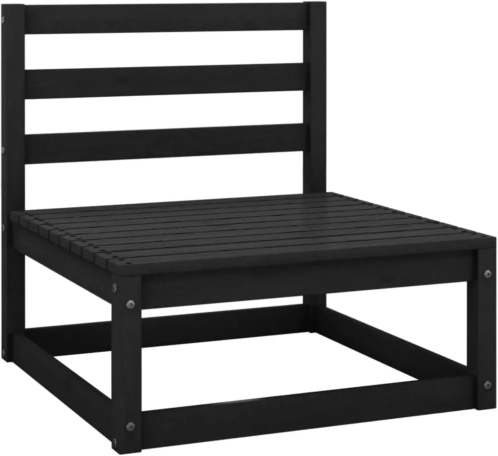 Rattan Outdoor Furniture,broyhill Outdoor Furniture,Patio 3-Seater Sofa Black Solid PinewoodSuitable for Outdoor Courtyard Leisure