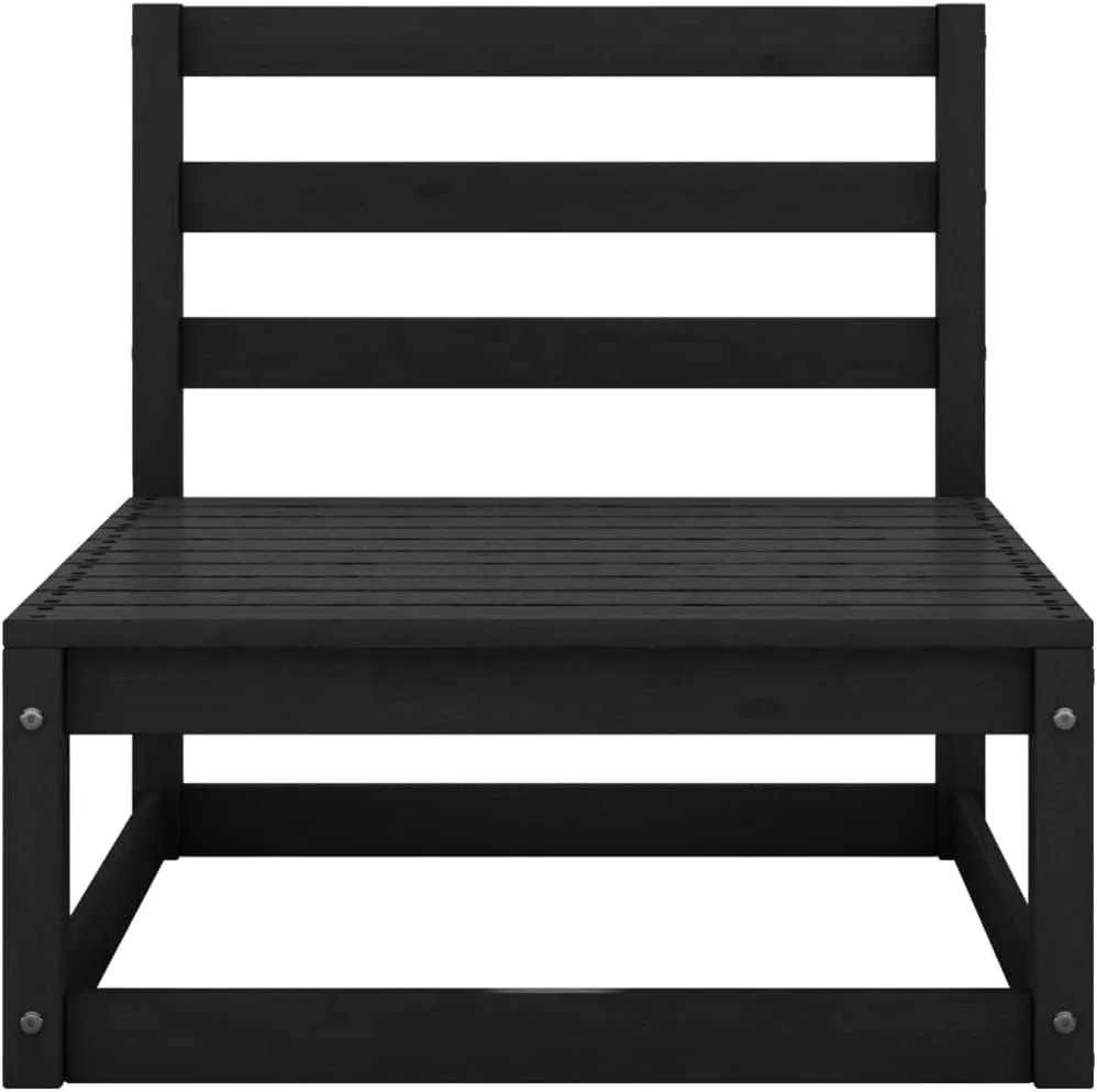 Rattan Outdoor Furniture,broyhill Outdoor Furniture,Patio 3-Seater Sofa Black Solid PinewoodSuitable for Outdoor Courtyard Leisure
