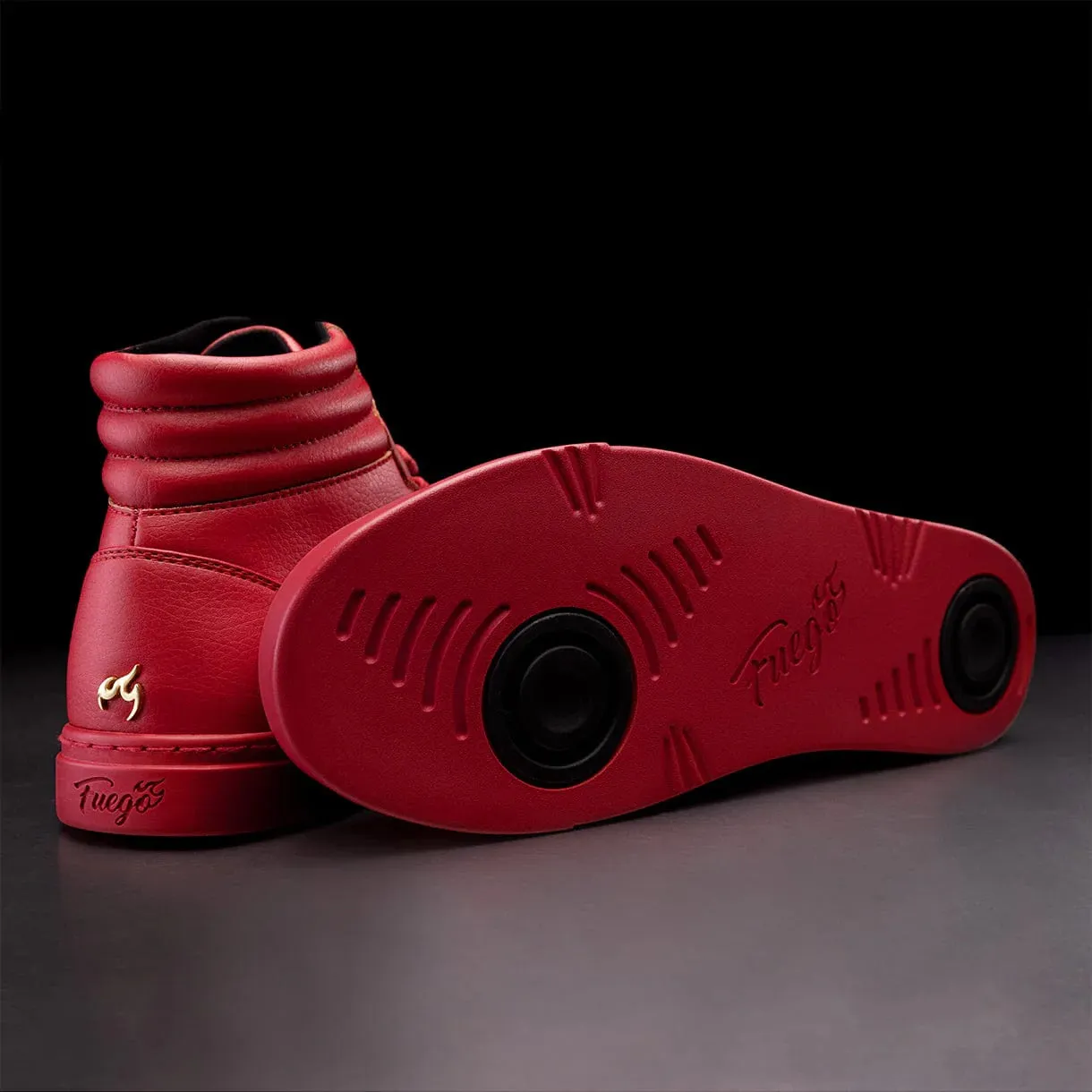 Red High-Top Dance Sneakers – Unisex Performance Style by Fuego