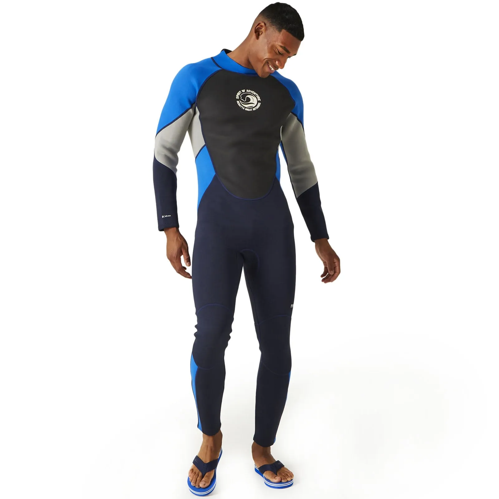 Regatta Mens Back Zip Outdoor Surfing Full Length Wetsuit - Navy Oxford Blue