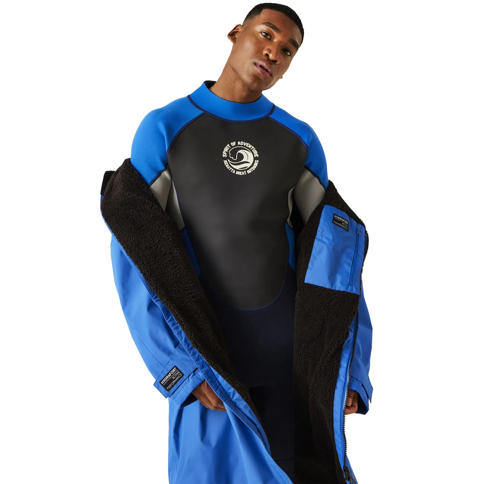 Regatta Mens Back Zip Outdoor Surfing Full Length Wetsuit - Navy Oxford Blue