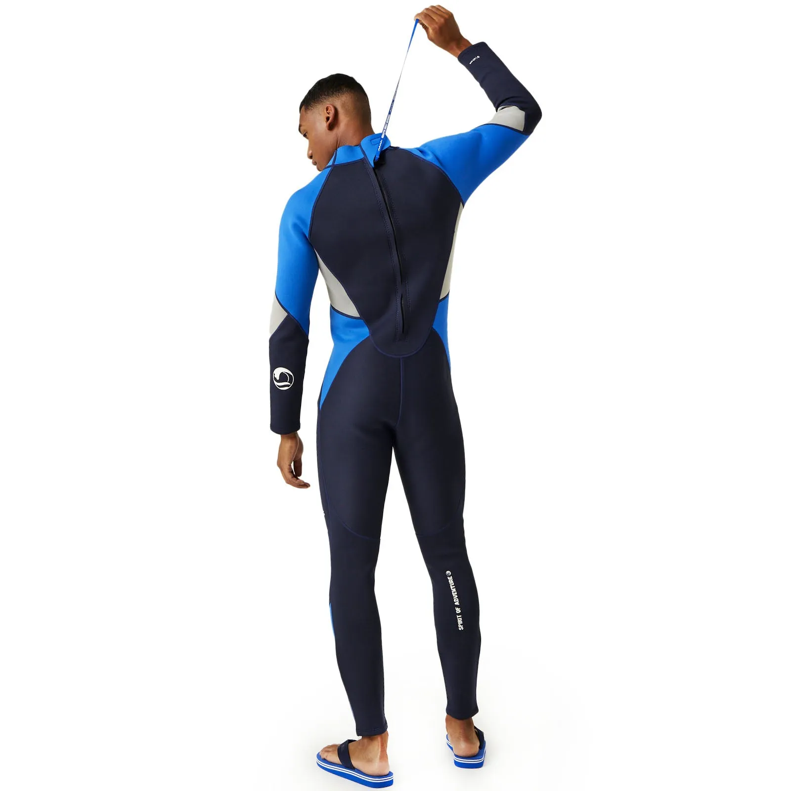 Regatta Mens Back Zip Outdoor Surfing Full Length Wetsuit - Navy Oxford Blue