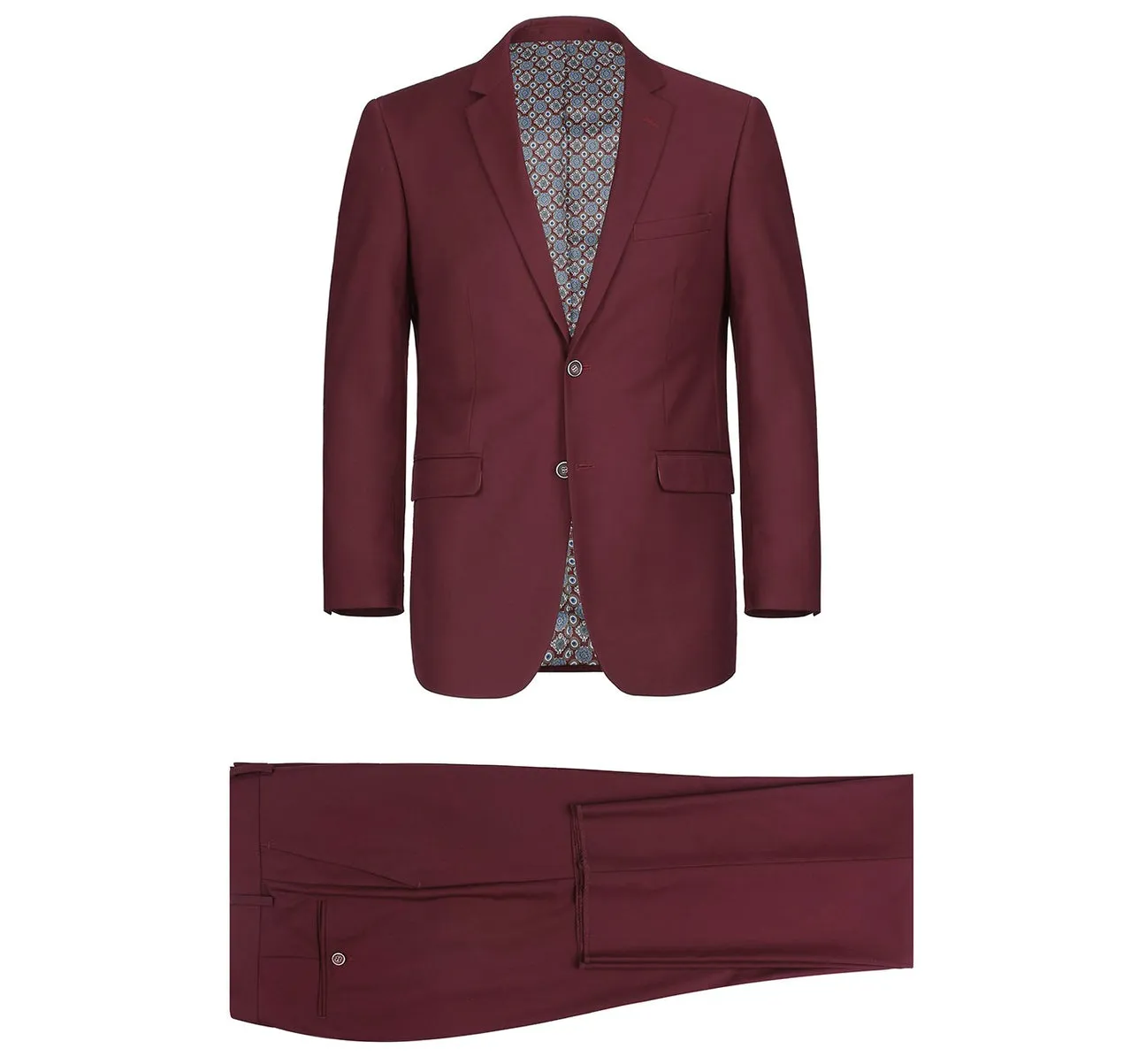 Renoir 201-8  2-Piece Single Breasted Notch Lapel Slim Fit Suit
