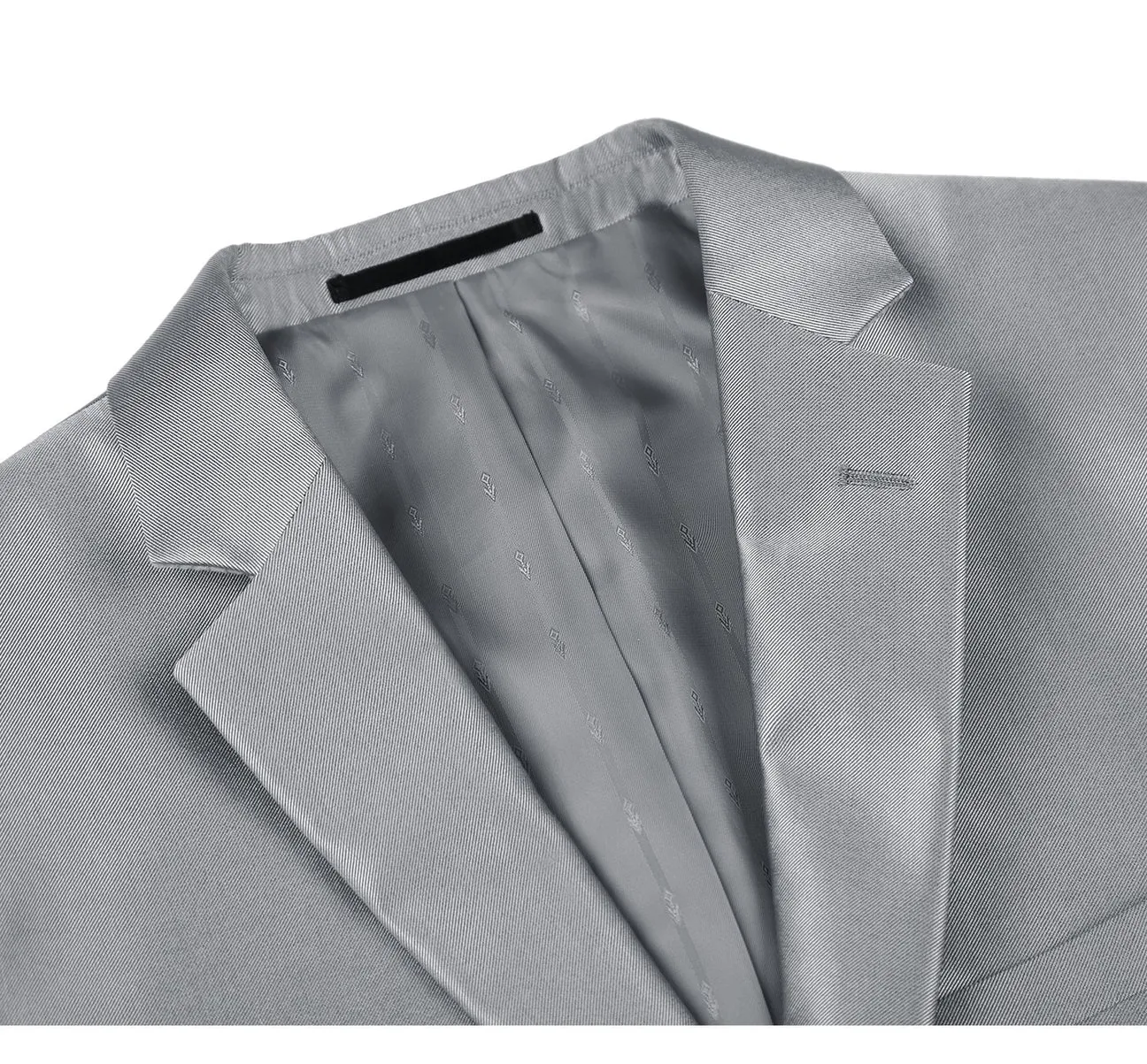 Renoir 207-2  Sharkskin Italian Styled Two Piece Slim Fit Suit