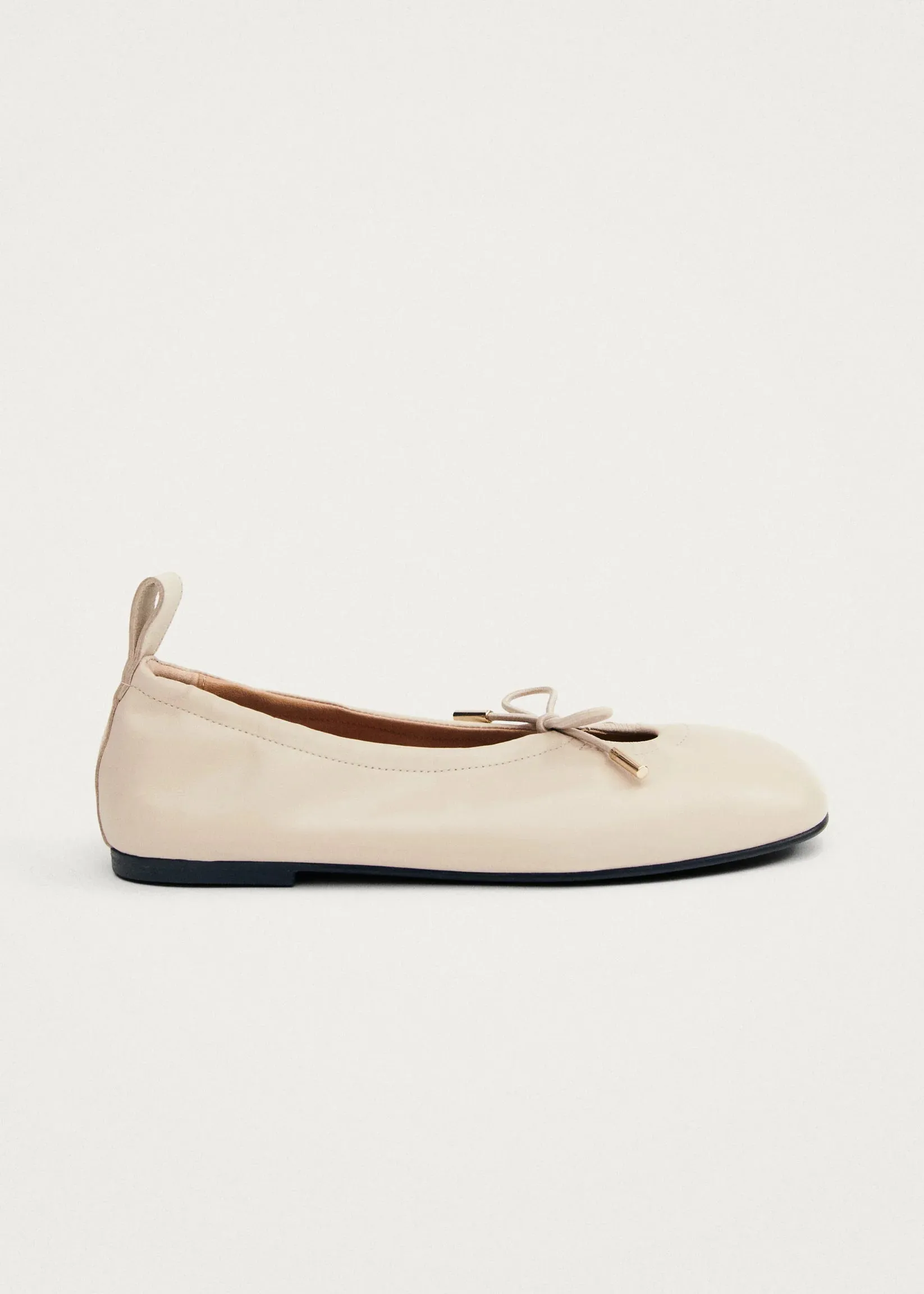 Rosalind Cream Leather Ballet Flat