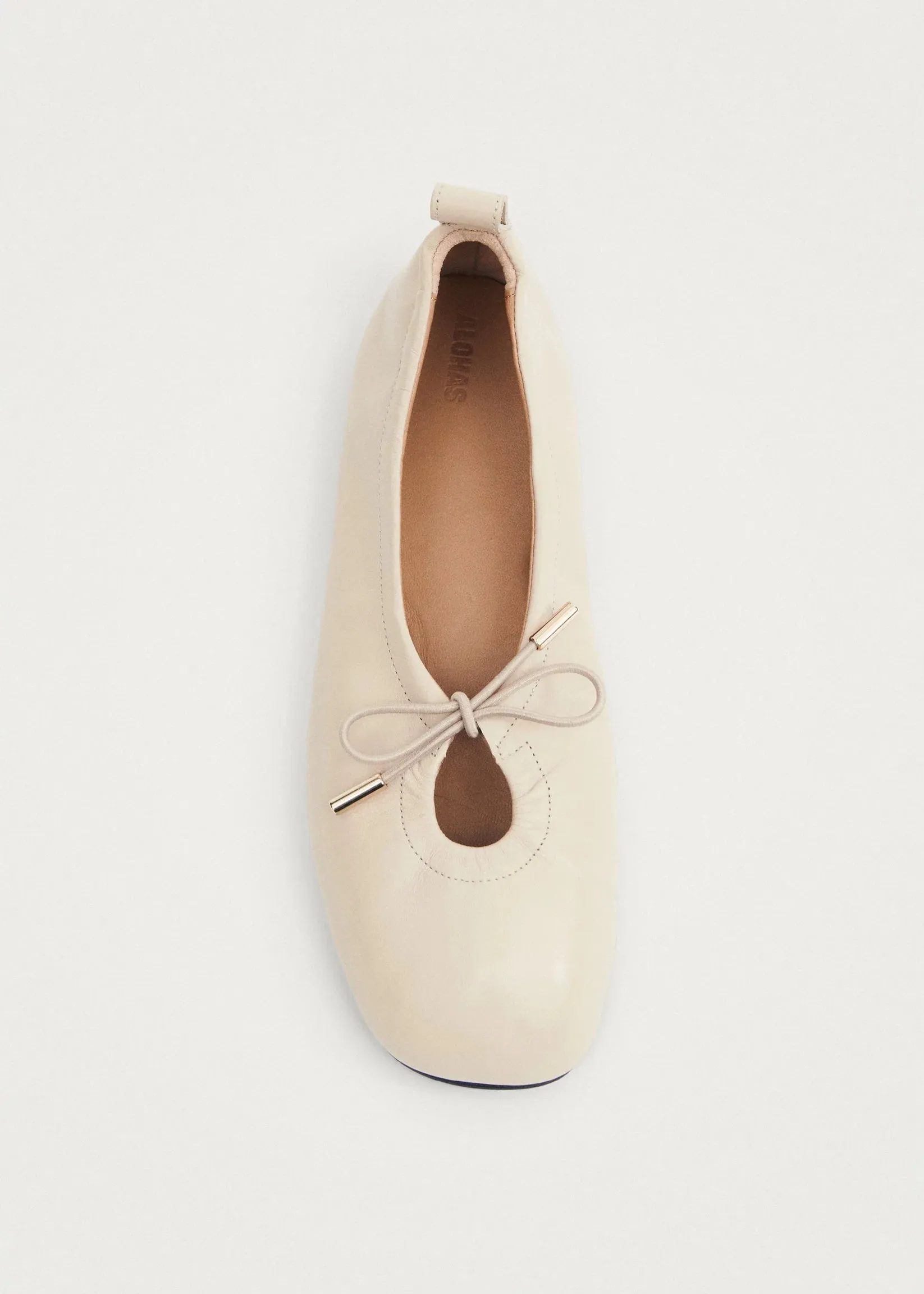 Rosalind Cream Leather Ballet Flat