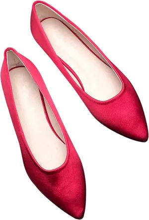 SAILING LU Ballet Flats for Women Comfortable Women's Flat Shoes Pointed Toe Slip on Flats Shoes Women Dressy