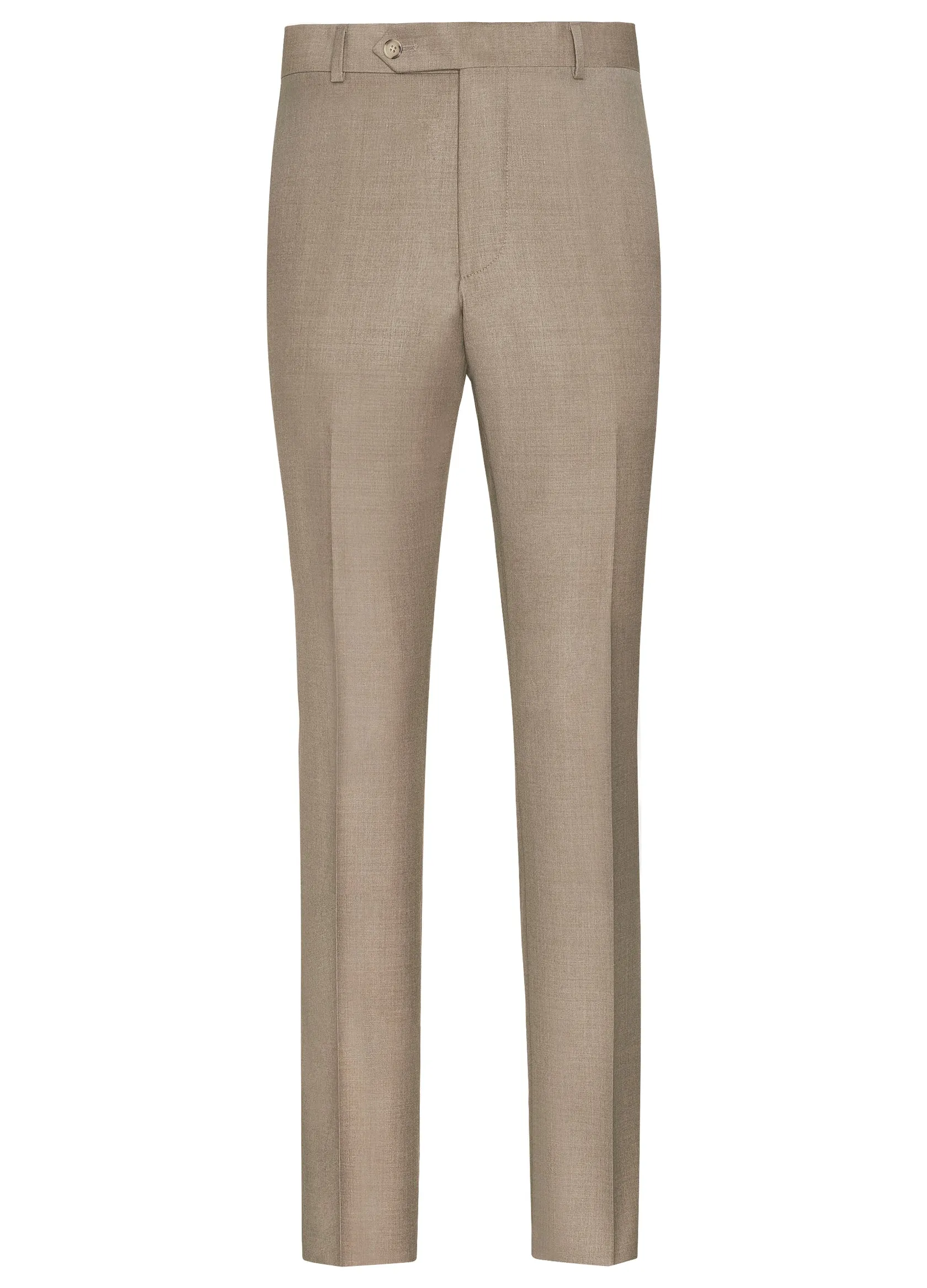 Slim Fit Flat Front Wool Pants