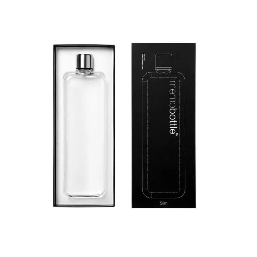 Slim Memobottle Flat Water Bottle
