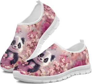 Slip in Loafers Women Slip On Shoes Cute Art Cat Elastic Upper Casual Mesh-Comfortable Tennis Workout Sneaker