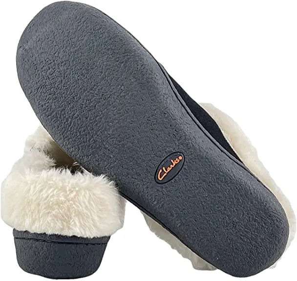 Slip-On Black Clogs Wool Slipper Sophisticated Clarks Indoor and Outdoor Mule Lined Plush Warm Fur Best-selling variety