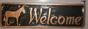Special Order - Metal House Sign - Mule Welcome