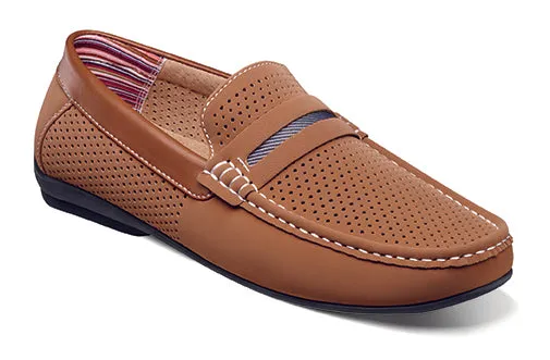 Stacy Adams 25513 CORBY  Moc Toe Saddle Slip On Tan