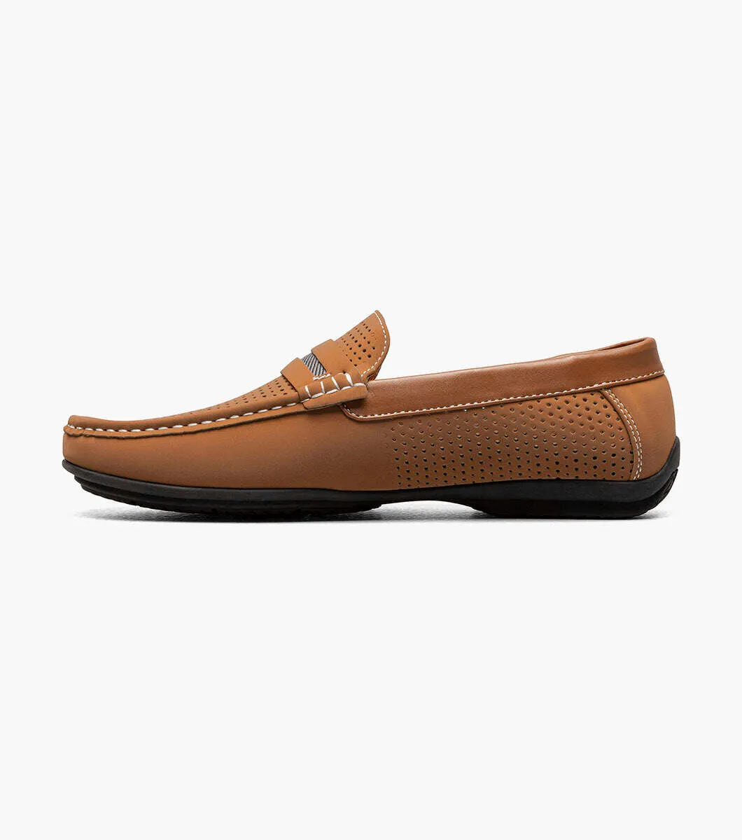 Stacy Adams 25513 CORBY  Moc Toe Saddle Slip On Tan